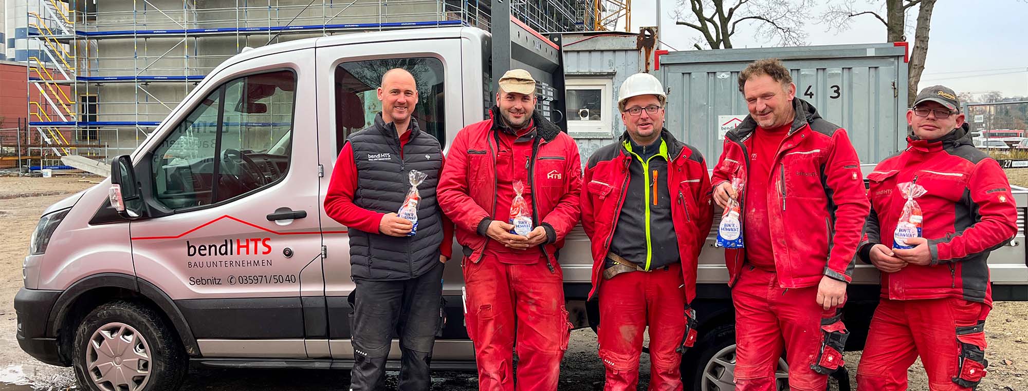 Süße Überraschung für die Kollegen auf der Baustelle 