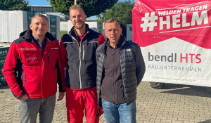Das bendl HTS-Team vor Ort: Geschäftsführer Gunnar Stary, Polier Nico Mahler und Bauleiter Christoph Glaser.