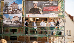 Richtspruch & Ansprache durch die Zimmerei Lepski, sowie die Bauherren Herr Gunkel, Herr Mütze, Herr Richter.