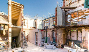 Stadtvilla während der Sanierung