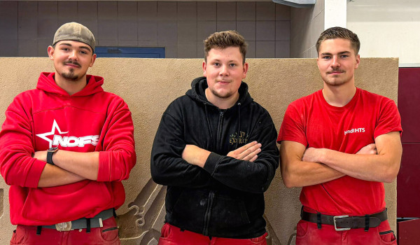 v. l. n. r. Steven, Max, Quentin