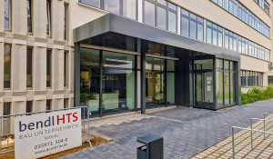 Der neu gestaltete Eingangsbereich für die Bike 24 GmbH in Dresden.