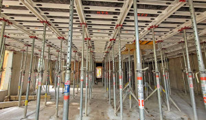 Ein Neubau eines Garagenanbaus aus Stahlbeton wurde realisiert.