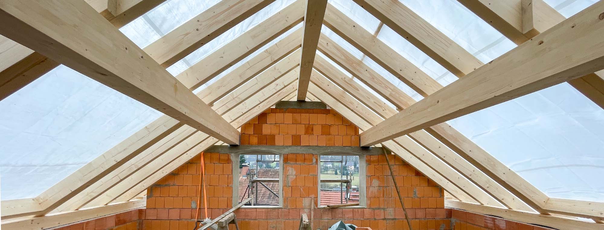 Neuer Dachstuhl in Hinterhermsdorf
